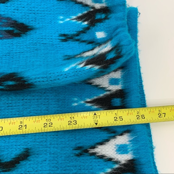 Rare Tejidos Native American Dream Catcher Blue Fluffy Wool Jacket Size M/L - Picture 14 of 14